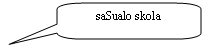 Rounded Rectangular Callout: saSualo skola